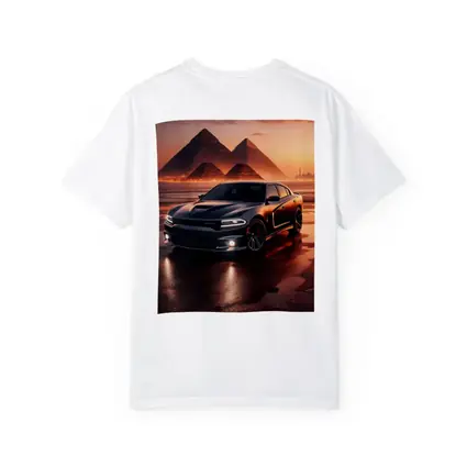 Dodge Charger SRT Black Egypt Pyramids Sunset