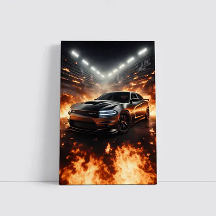 Dodge Charger SRT8 Engulfed In Stadium Fire