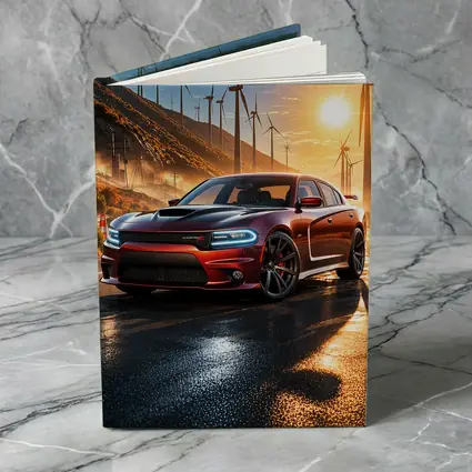 Dodge Charger SRT Red Sunset Wind Farm
