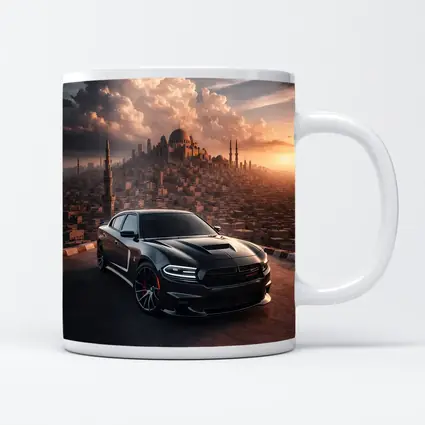 Dodge Charger SRT Black Over Egyptian City