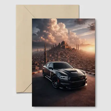 Dodge Charger SRT Black Over Egyptian City