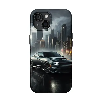 Dodge Charger SRT Dark Rainy City Street