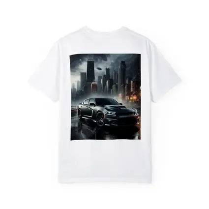 Dodge Charger SRT Dark Rainy City Street