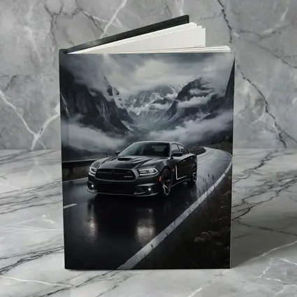 Dodge Charger Black Road Stormy Mountain Drive