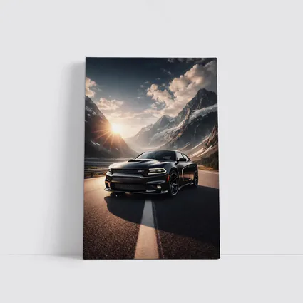 Dodge Charger SRT Black Mountain Road Sunset
