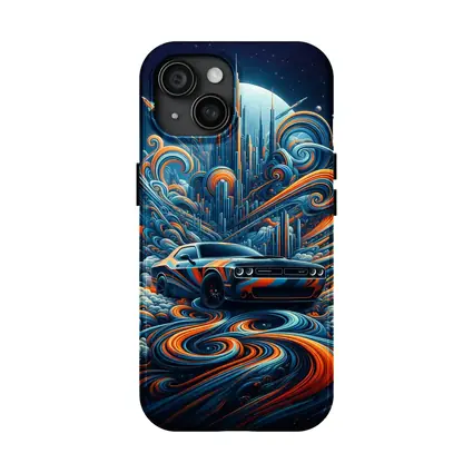 Dodge Challenger SRT8 Futuristic Abstract City Art