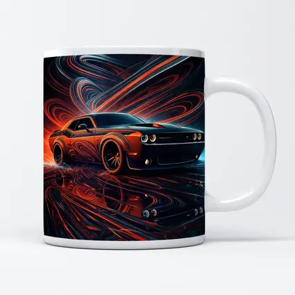 Dodge Challenger SRT8 Neon Abstract Art