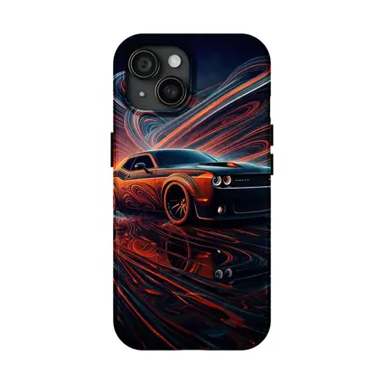 Dodge Challenger SRT8 Neon Abstract Art