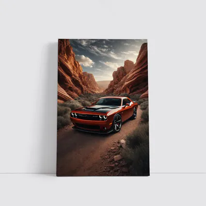 Dodge Challenger SRT Red Canyon Desert Road