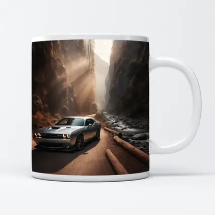 Dodge Challenger Silver Canyon Road Drive