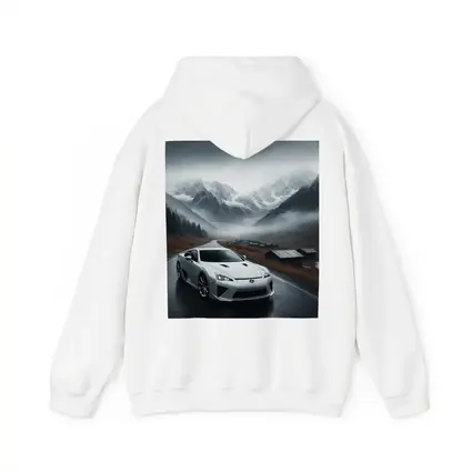Lexus LFA White Supercar Misty Mountain Road