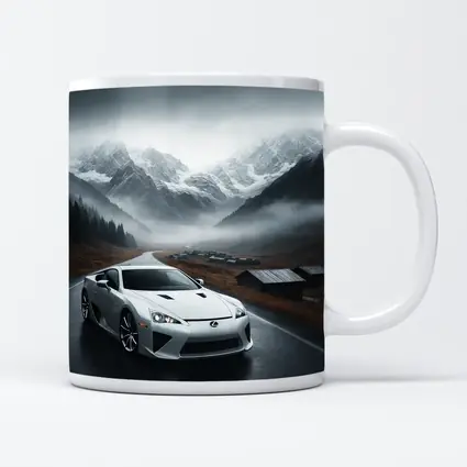Lexus LFA White Supercar Misty Mountain Road
