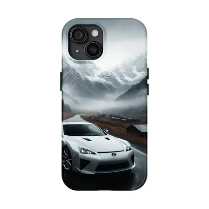 Lexus LFA White Supercar Misty Mountain Road