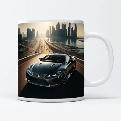 Lexus LC Dubai Skyline Sunset Drive