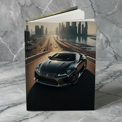 Lexus LC Dubai Skyline Sunset Drive