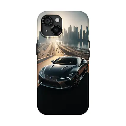 Lexus LC Dubai Skyline Sunset Drive