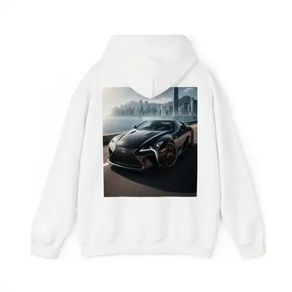 Lexus LC Black City Skyline Background