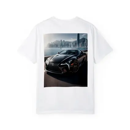 Lexus LC Black City Skyline Background