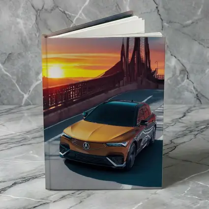 Acura MDX Driving Bridge at Sunset