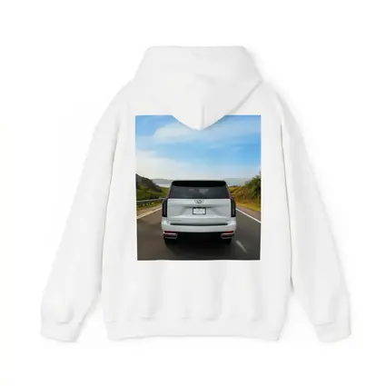 Cadillac Escalade White SUV Open Road