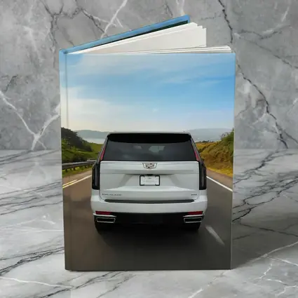 Cadillac Escalade White SUV Open Road