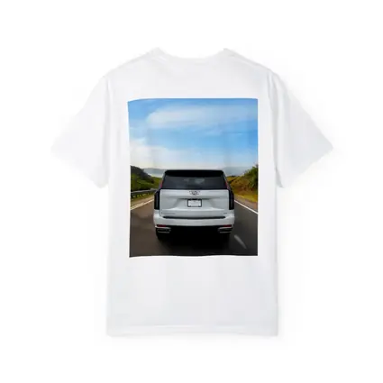 Cadillac Escalade White SUV Open Road
