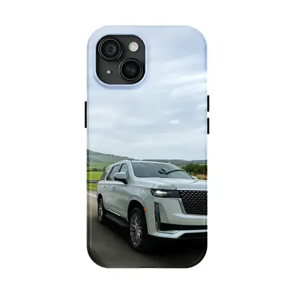 Cadillac Escalade White SUV Open Road