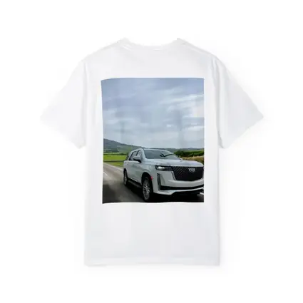 Cadillac Escalade White SUV Open Road