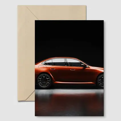 BMW Five Series Orange Dark Studio Side