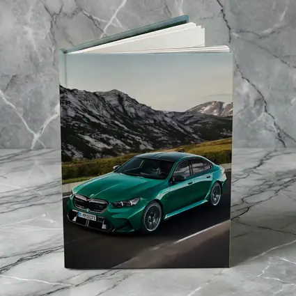 BMW M5 Green Sedan Mountain Road Drive