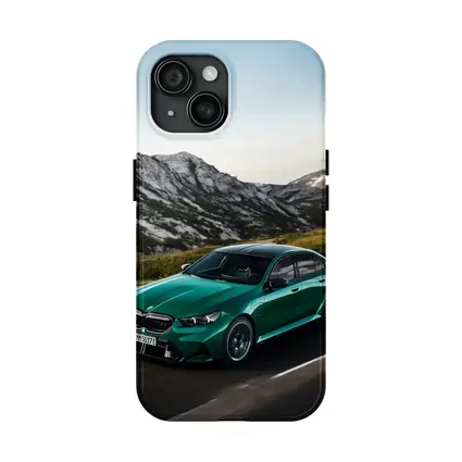 BMW M5 Green Sedan Mountain Road Drive