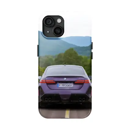 BMW M5 Purple Sedan Mountain Road Drive