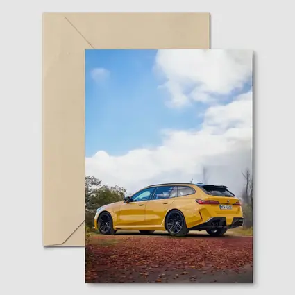 BMW M3 Touring Yellow Autumn Countryside