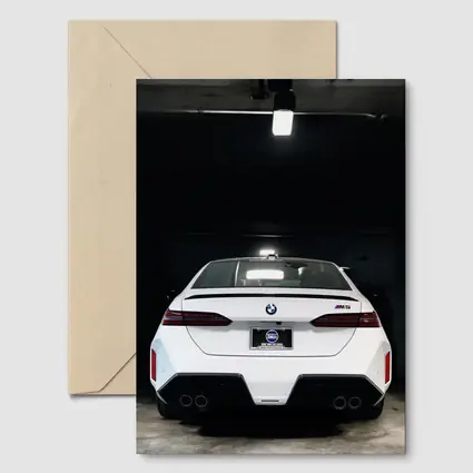 BMW M5 Rear View Dark Garage