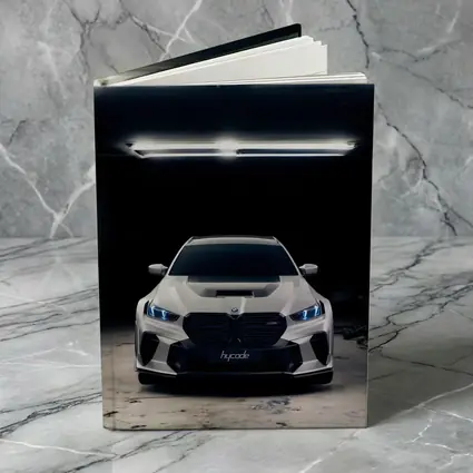BMW M5 White Front View Dark Garage