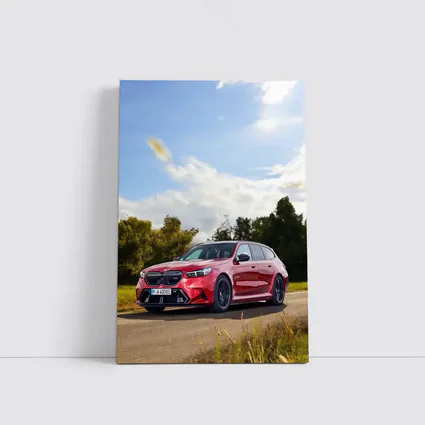 BMW M5 Touring Red On Country Road