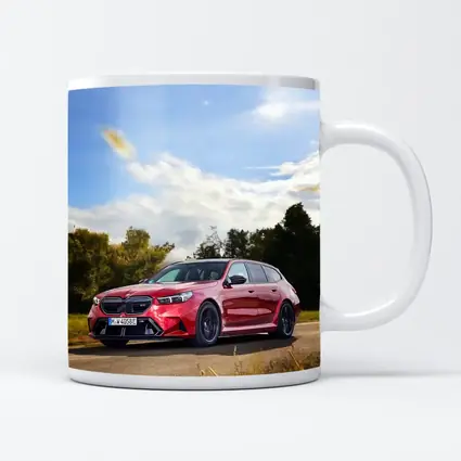 BMW M5 Touring Red On Country Road