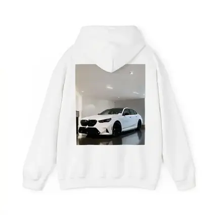BMW M5 White Sedan Indoor Garage