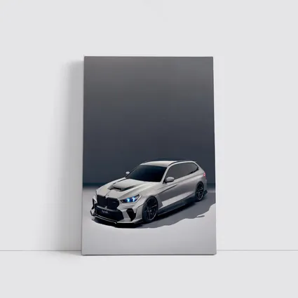 BMW M5 Touring Gray Studio Background