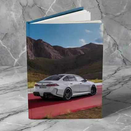 BMW M5 Silver Sedan Mountain Racing Track