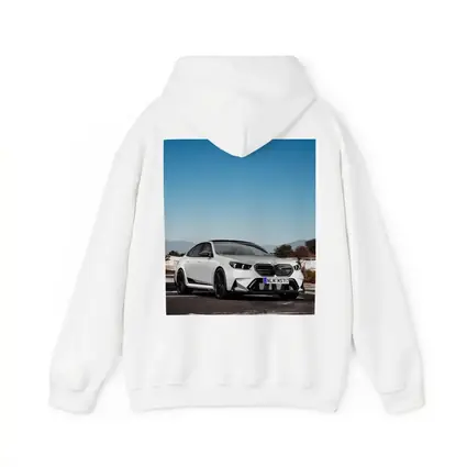 BMW M5 White Sedan Open Road Sky