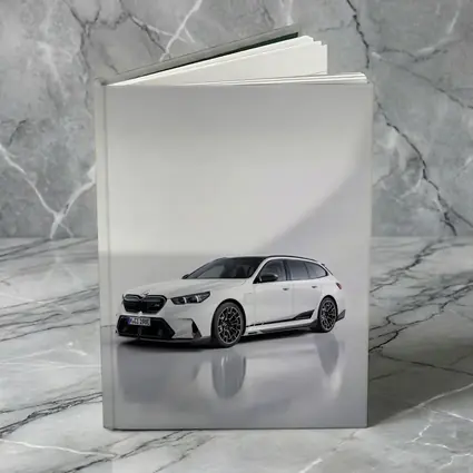 BMW M5 Touring White Studio Background