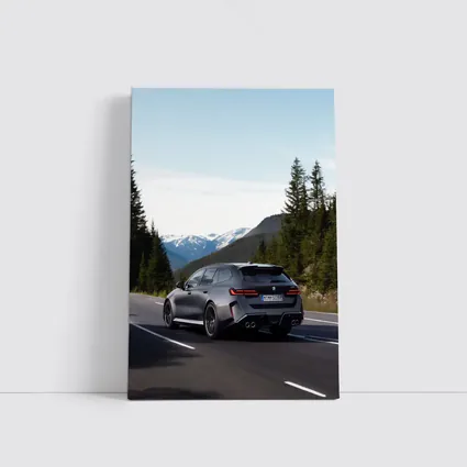 BMW M5 Touring Gray Mountain Road Drive