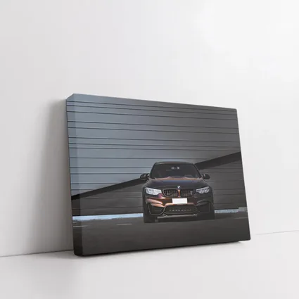 BMW M4 Dark Front View Industrial Wall