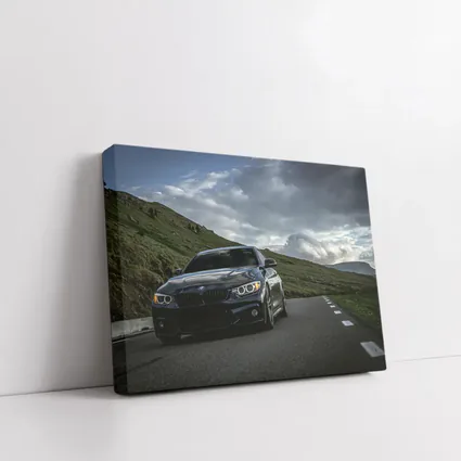 BMW 4 Series Dark Road Mountain Clouds