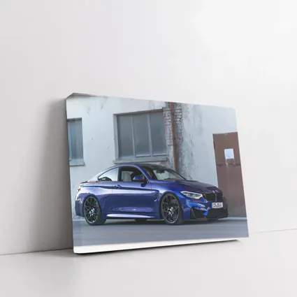 BMW M4 Blue Coupe Urban Street Scene