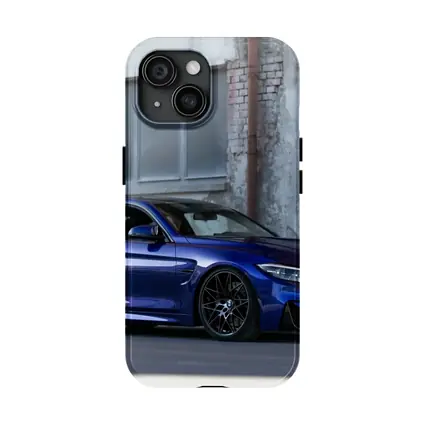 BMW M4 Blue Coupe Urban Street Scene