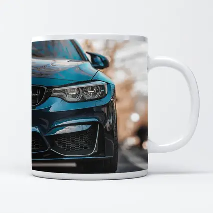 BMW M4 Teal Front View City Street