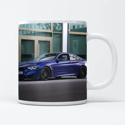 BMW M4 Blue Coupe Urban Street Scene