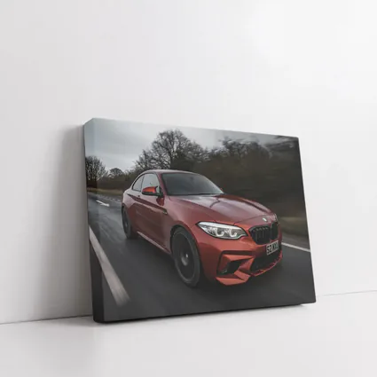 BMW M2 Coupe Racing On Wet Road